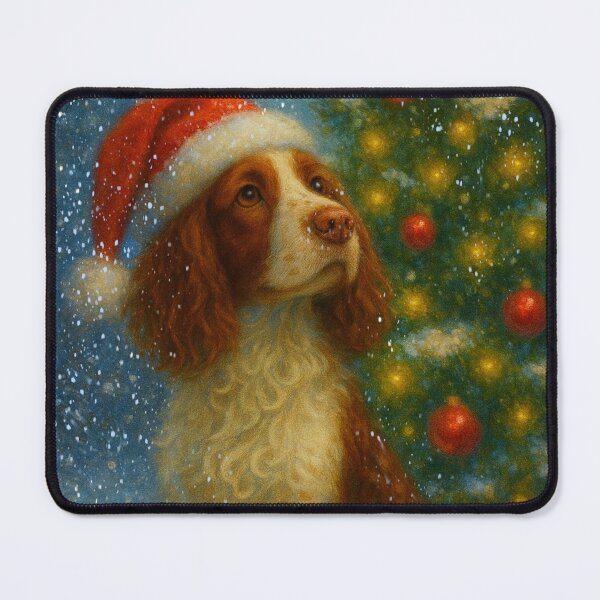 Item preview, Welsh Springer Spaniel Merry Christmas designed and sold by Karen Harding Art and Illustration .
