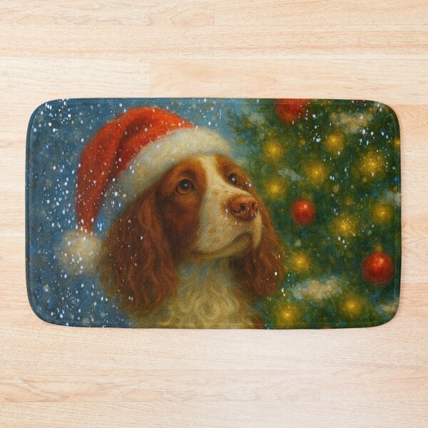 Item preview, Welsh Springer Spaniel Merry Christmas designed and sold by Karen Harding Art and Illustration .