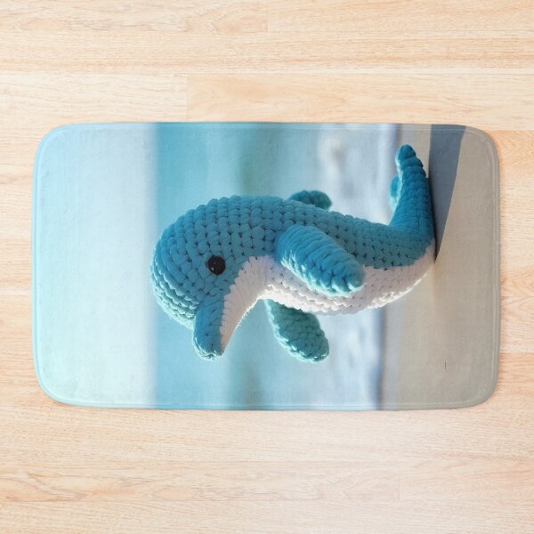 Item preview, Crocheted dolphin on the beach, light blue colors designed and sold by Mianku | Für das Leben.