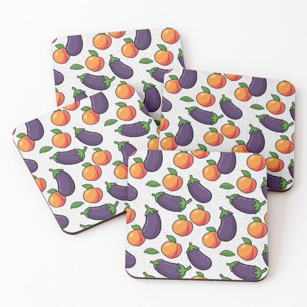 Item preview, Aubergine peach pattern designed and sold by Istarfal.