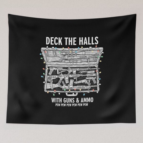 Item preview, Deck The Halls with Guns & Ammo designed and sold by gear-posters.