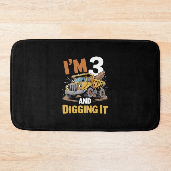 Item preview, Im 3 and Digging It 3rd Construction Birthday Excavator Boys  designed and sold by MathisBellanger.