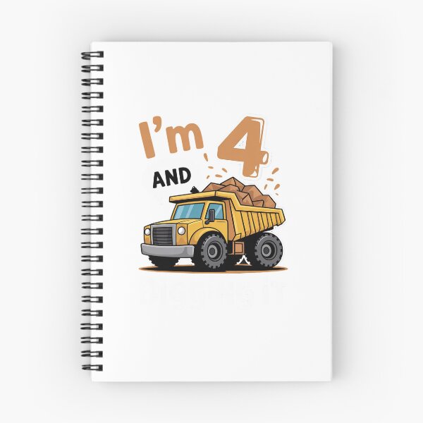 Item preview, Im 4 and Digging It 4th Construction Birthday Excavator Boys  designed and sold by MicanCuteStore.