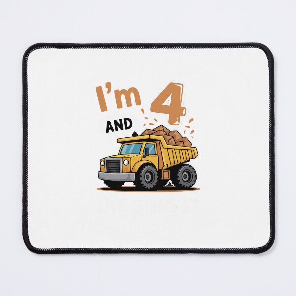 Item preview, Im 4 and Digging It 4th Construction Birthday Excavator Boys  designed and sold by MicanCuteStore.