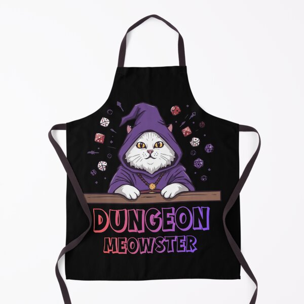 Item preview, Dungeon Meowster, DND, Funny Cat Design, D20 designed and sold by Sun Sand & Sea Art.