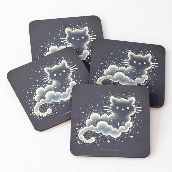 Item preview, Celestial Cloud Cat Constellation Spirit Art designed and sold by BigBlueArt.
