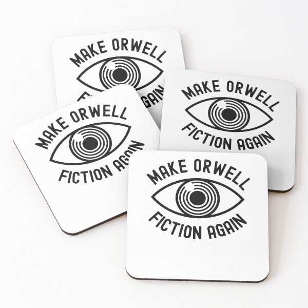 Item preview, Funny Nerdy Make Orwell Fiction Again Dystopia English Literature Teacher Black Text designed and sold by MathWare MathClips.