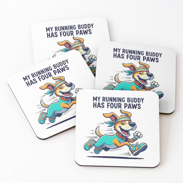 Item preview, Running Buddy Dog Design, Funny Canine Runner with Shoes and Headband Gift designed and sold by Design_Your_Day.