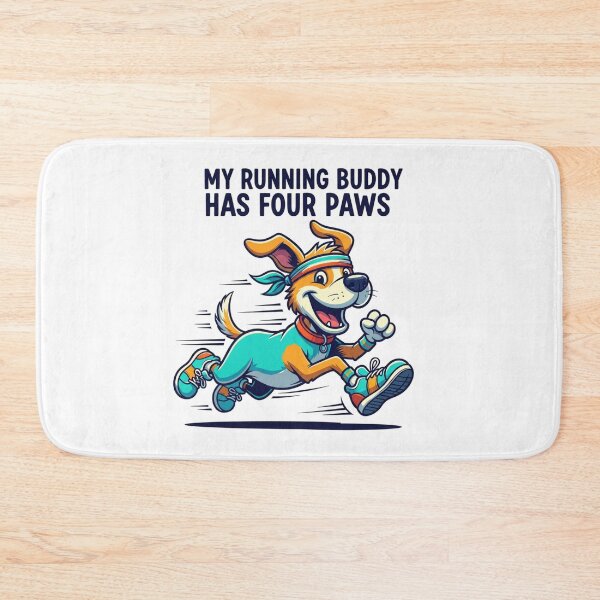 Item preview, Running Buddy Dog Design, Funny Canine Runner with Shoes and Headband Gift designed and sold by Design_Your_Day.
