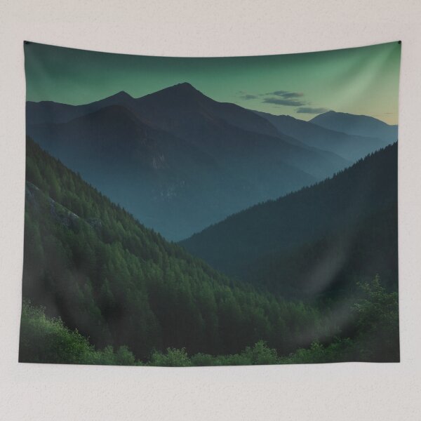 Item preview, Dark Forest Valley Under Twilight Green Sky designed and sold by REPTISLAV.
