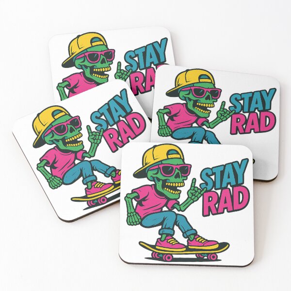 Item preview, Rad Skater Skeleton – Neon Pop Art Edition designed and sold by Ink&Co..