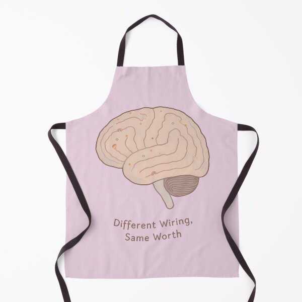 Item preview, “Different Wiring, Same Worth” – Pastel Brain Neurodiversity Positive Affirmation Design designed and sold by PureBrain.