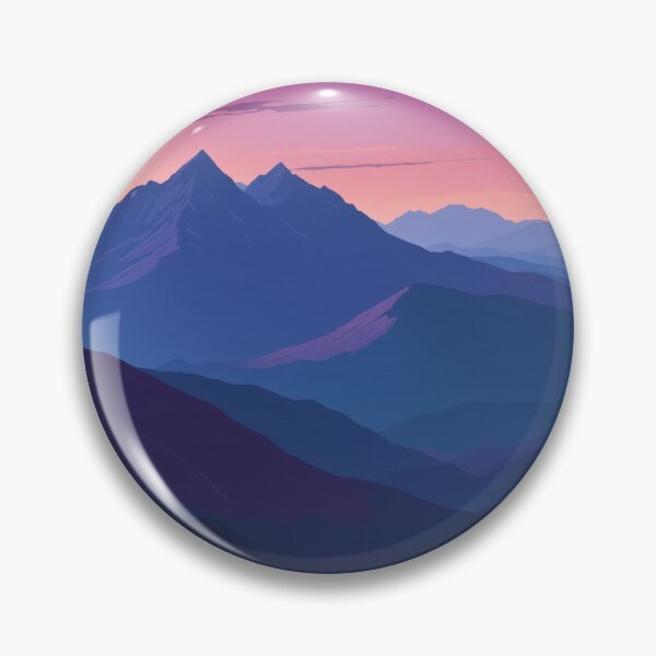 Item preview, Electric Pink and Blue Layered Mountainscape designed and sold by REPTISLAV.
