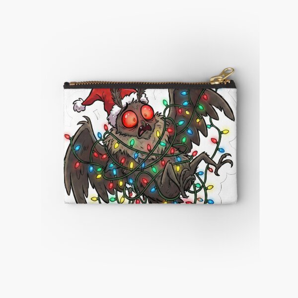 Item preview, Feral Mothman Tangled in Christmas Lights | Unhinged Holiday Meme designed and sold by StickyGuys.