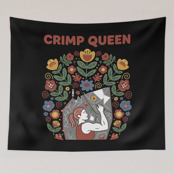 Item preview, Crimp Queen Rock Climbing Bouldering Design designed and sold by LuminOrb.