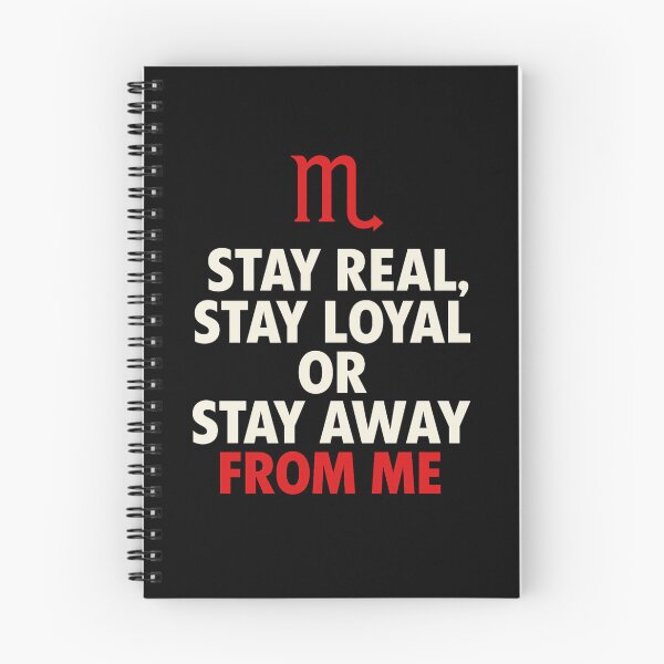 Item preview, Scorpio Attitude – Stay Real Stay Loyal Quote (Bold Red & White Design) designed and sold by JonathanP514.