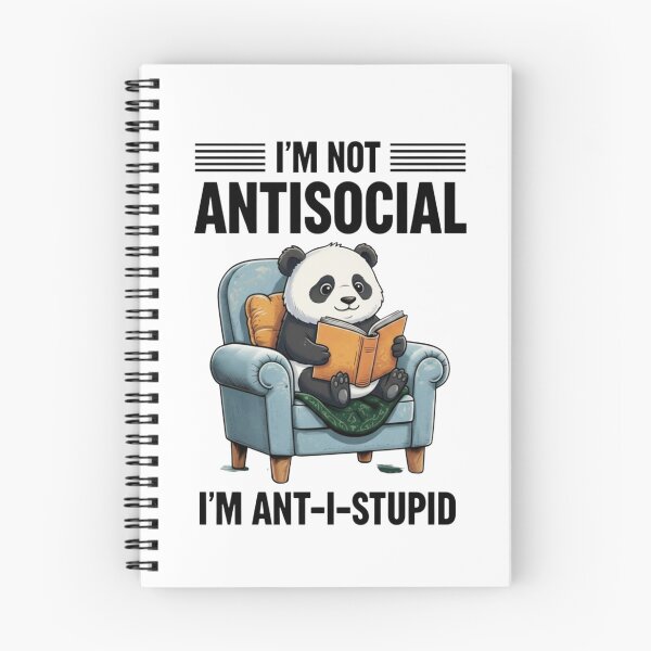 Item preview, I'm Not Antisocial I'm Anti-I-Stupid — Cozy Panda Reading Book Graphic designed and sold by Colorful-Garden.
