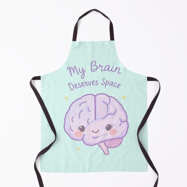 Item preview, “My Brain Deserves Space” Kawaii Pastel Brain – Neurodiversity-Inclusive Mental Health & Self-Care Design designed and sold by PureBrain.