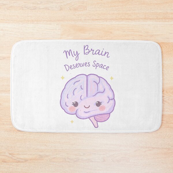 Item preview, “My Brain Deserves Space” Kawaii Pastel Brain – Neurodiversity-Inclusive Mental Health & Self-Care Design designed and sold by PureBrain.