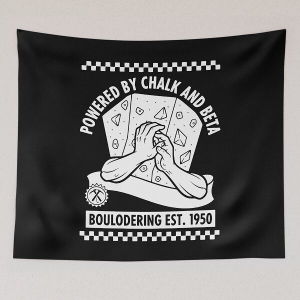 Item preview, Powered By Chalk And Beta Bouldering Est. 1950 designed and sold by LuminOrb.