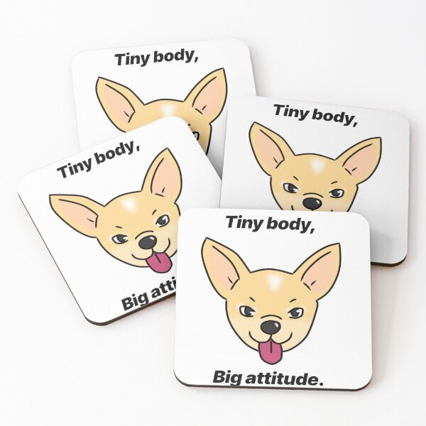 Item preview, Funny chihuahua - "Tiny body, big attitude" - funny cartoon dog design designed and sold by Crack-in-Colors.