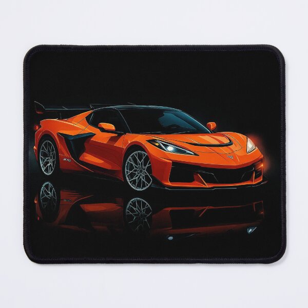 Item preview, 2025 Corvette ZR1X – Orange C8 Supercar Illustration | Modern American Supercar Wall Art designed and sold by Stinky Lincy's Apparel Company.
