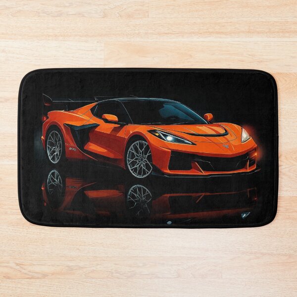 Item preview, 2025 Corvette ZR1X – Orange C8 Supercar Illustration | Modern American Supercar Wall Art designed and sold by Stinky Lincy's Apparel Company.