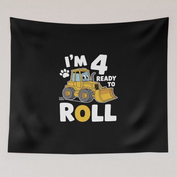 Item preview, Kids 4th Construction Birthday Party Im 4 Ready to Roll Boys  designed and sold by MicanCuteStore.