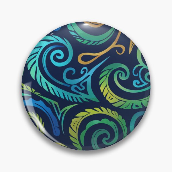 Item preview, New Zealand Māori Paua Pattern Koru Design 646 designed and sold by GrinGalore.