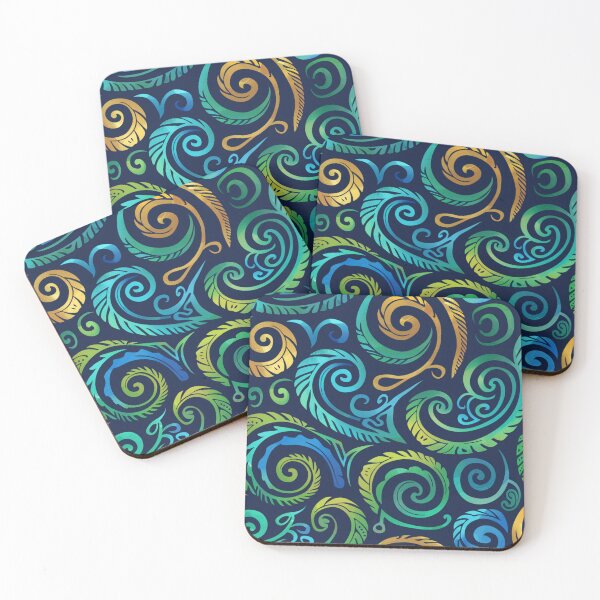 Item preview, New Zealand Māori Paua Pattern Koru Design 646 designed and sold by GrinGalore.