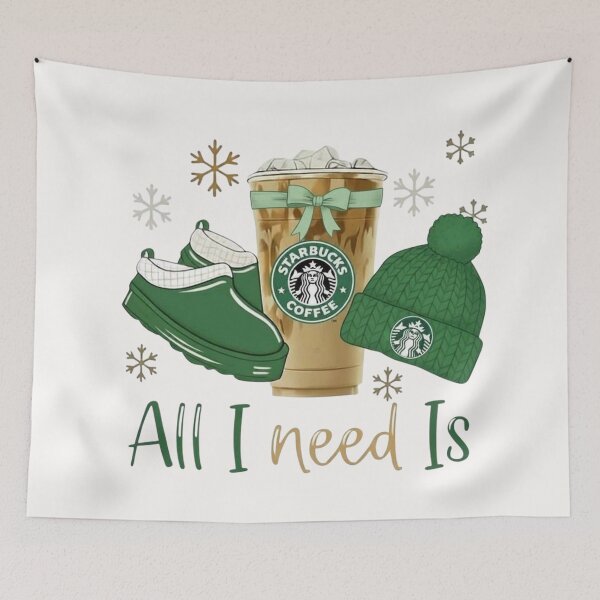 Item preview, All I Need Is Iced Coffee, Warm Slippers & a Cozy Hat – Cute Cozy Life Graphic for Apparel & Home Decor designed and sold by Compass and a Camera.