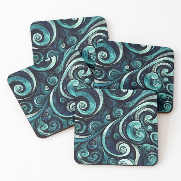 Item preview, New Zealand Māori Paua Pattern Koru Design 647 designed and sold by GrinGalore.