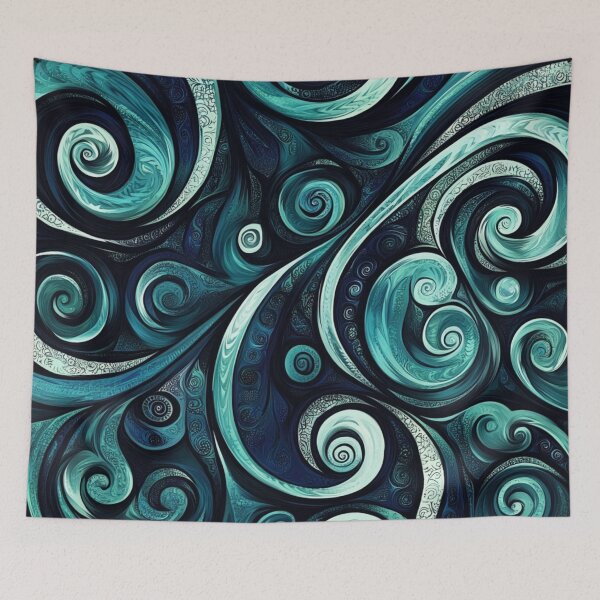 Item preview, New Zealand Māori Paua Pattern Koru Design 647 designed and sold by GrinGalore.