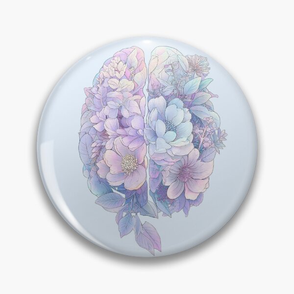 Item preview, Floral Pastel Brain Illustration – Botanical Mind Art, Neurodiversity & Mental Wellness Aesthetic designed and sold by PureBrain.