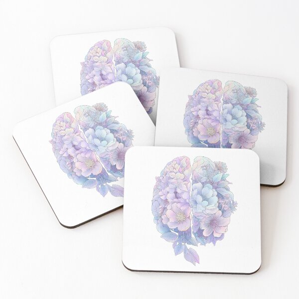 Item preview, Floral Pastel Brain Illustration – Botanical Mind Art, Neurodiversity & Mental Wellness Aesthetic designed and sold by PureBrain.