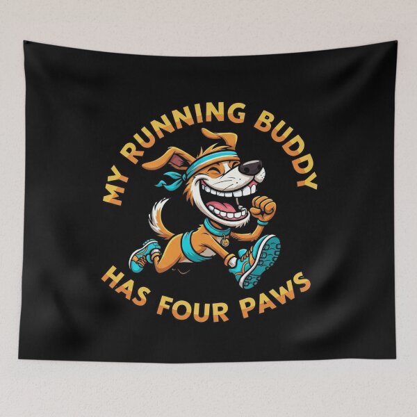 Item preview, Running Buddy Dog Design, Funny Canine Runner with Shoes and Headband Gift designed and sold by Design_Your_Day.