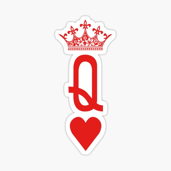 Queen Of Hearts Stickers Redbubble