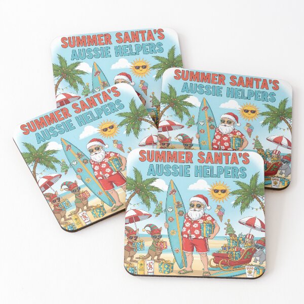Item preview, Summer Santa Helpers Australian Christmas Family Matching Beach Santa Squad Holiday Set designed and sold by GiftsForge.