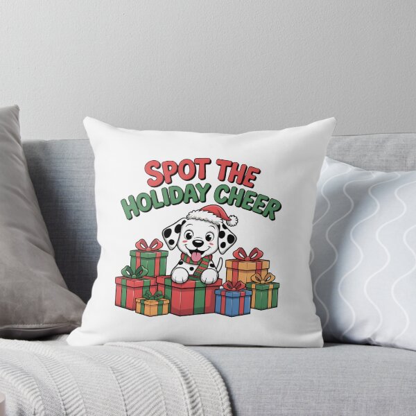 Item preview, Dalmatian Puppy Christmas Scarf – Cute Holiday Dog Art | Spot the Holiday Cheer designed and sold by Style-Sense.