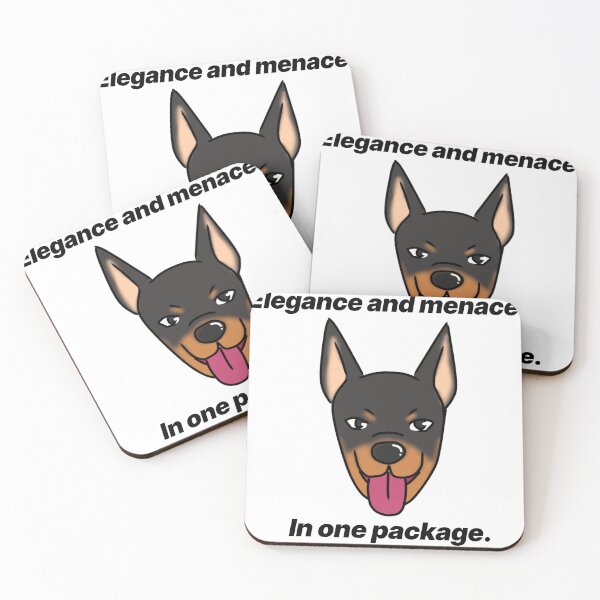 Item preview, Funny Doberman - "Elegance and menace in one package" - funny cartoon dog design designed and sold by Crack-in-Colors.