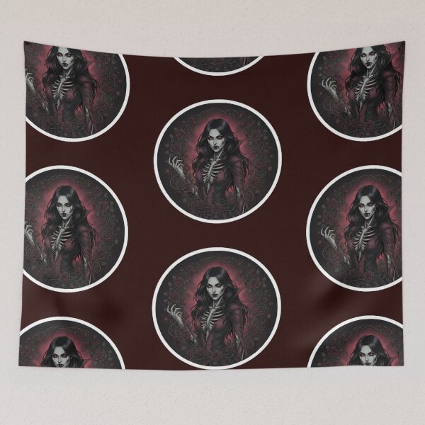 Item preview, Gothic Anatomical Vampire Queen Sticker | Dark Horror Rose Art designed and sold by CutePearlStudio.
