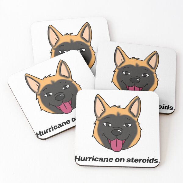 Item preview, Funny malinois - "Hurricane on steroids" - funny cartoon dog design designed and sold by Crack-in-Colors.