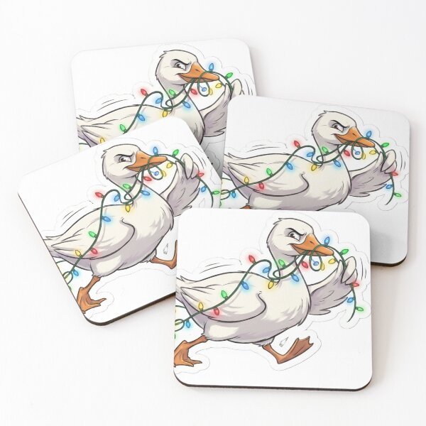 Item preview, Chaotic Goose Stealing Christmas Lights | Feral Holiday Meme designed and sold by StickyGuys.