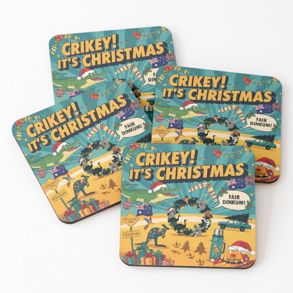 Item preview, Crikey It's Christmas Australian Family Matching Aussie Slang Holiday Squad Exclamation Set designed and sold by GiftsForge.
