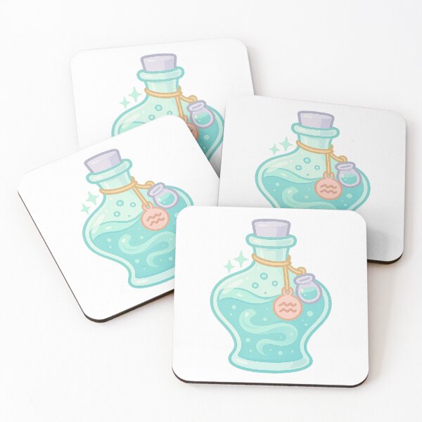 Item preview, Aquarius Spell Bottle | Cute Zodiac Sticker | Cute Astrology Art | Aquarius Aesthetic | Zodiac Art designed and sold by HerDreamCodes.