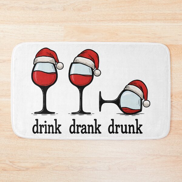 Item preview, Drink Drank Drunk Christmas Wine Humor designed and sold by DariusZD.