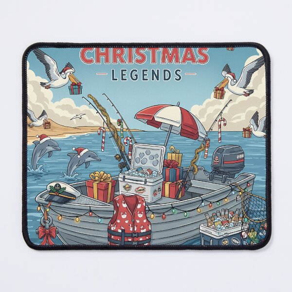 Item preview, Tinnie Christmas Legends Australian Family Matching Boat Beach Holiday Fishing Squad Set designed and sold by GiftsForge.