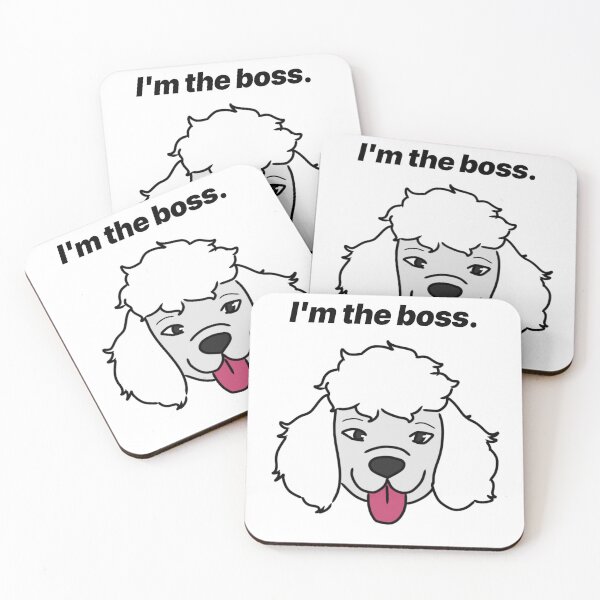 Item preview, Funny French Poodle - "I'm the boss" - funny cartoon dog design designed and sold by Crack-in-Colors.