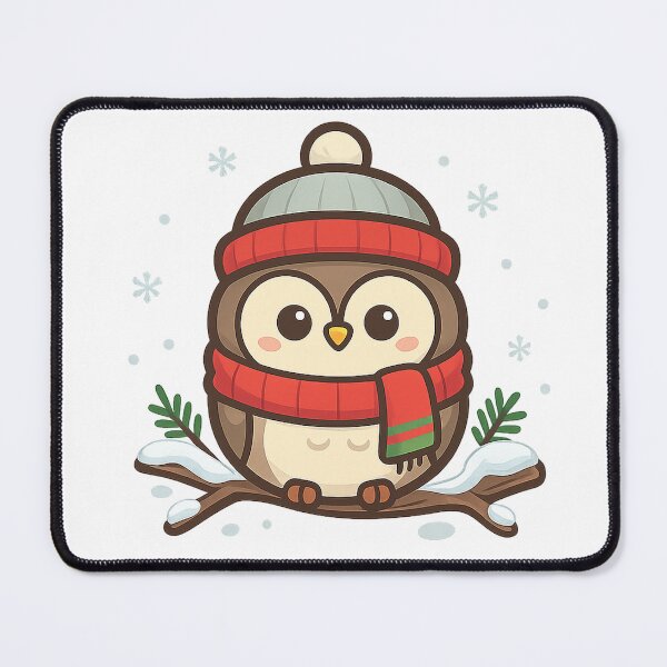 Item preview, Kawaii Winter Owl on Snowy Branch designed and sold by Fernova.