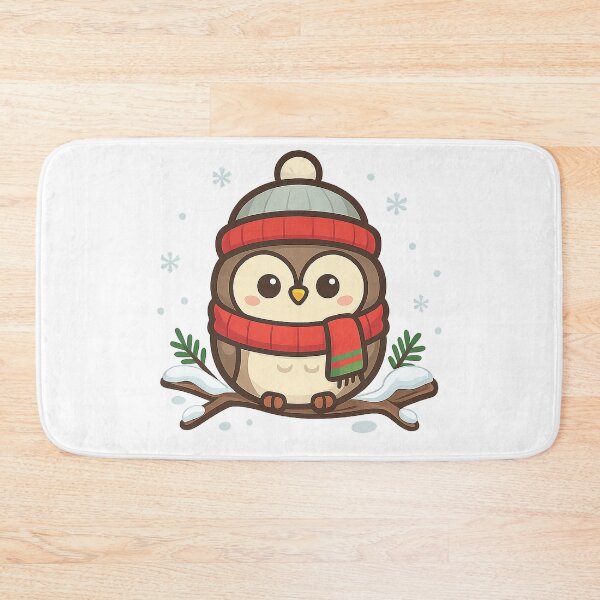 Item preview, Kawaii Winter Owl on Snowy Branch designed and sold by Fernova.